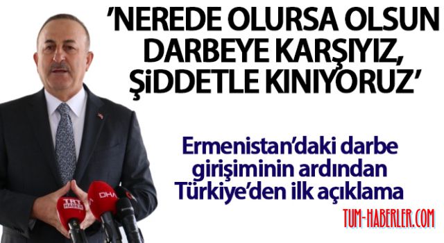 Ermenistan'da darbe girişiminin ardından Türkiye'den ilk açıklama
