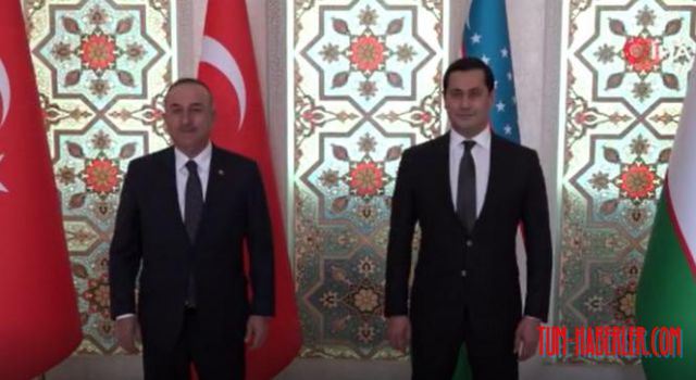 Bakan Çavuşoğlu, Özbekistan Cumhurbaşkanı Mirziyoyev ile görüştü VİDEO HABER
